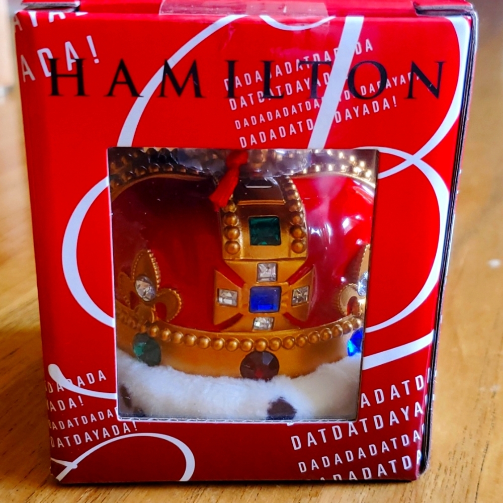Collectors item Hamilton crown holiday ornaments.